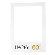 Happy 60th DIY Paper Picture Frame Cutouts Photo Booth Props for Birthday Party